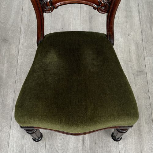 ANTIQUE 19TH CENTURY SET OF 4 MAHOGANY DINING CHAIRS - ADDITIONAL PHOTO 6