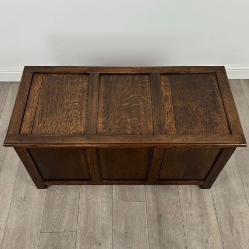 ANTIQUE 20TH CENTURY BLANKET BOX IN OAK - ADDITIONAL PHOTO 8