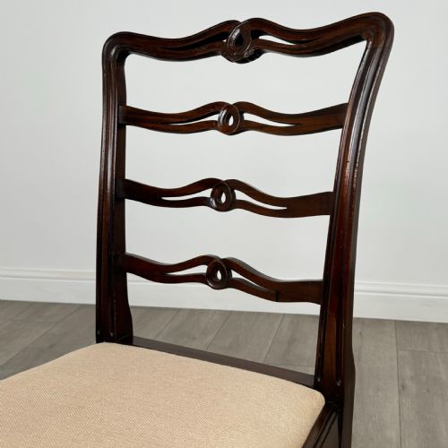 ANTIQUE 20TH CENTURY SET OF 4 MAHOGANY DINING CHAIRS - ADDITIONAL PHOTO 3