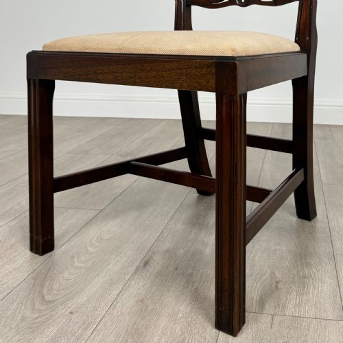 ANTIQUE 20TH CENTURY SET OF 4 MAHOGANY DINING CHAIRS - ADDITIONAL PHOTO 4