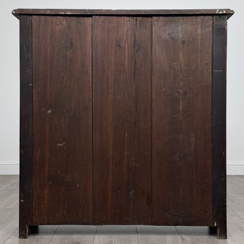 ANTIQUE 19TH CENTURY SMALL CARVED OAK BOOKCASE - ADDITIONAL PHOTO 5