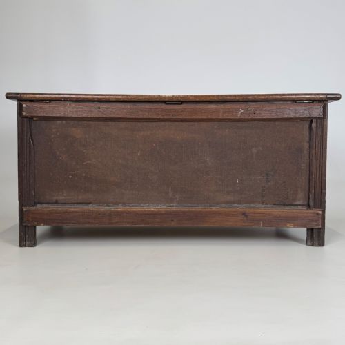 ANTIQUE 20TH CENTURY CARVED OAK BLANKET BOX - ADDITIONAL PHOTO 4