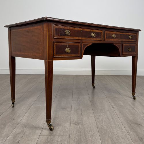 ANTIQUE 19TH CENTURY FINE QUALITY WRITING TABLE IN MAHOGANY - ADDITIONAL PHOTO 7