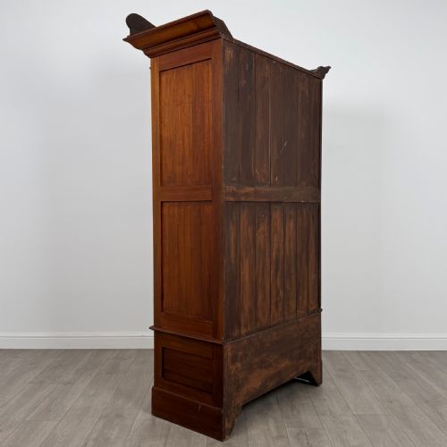 ANTIQUE 20TH CENTURY ART NOUVEAU STYLE WARDROBE IN BURR WALNUT - ADDITIONAL PHOTO 3
