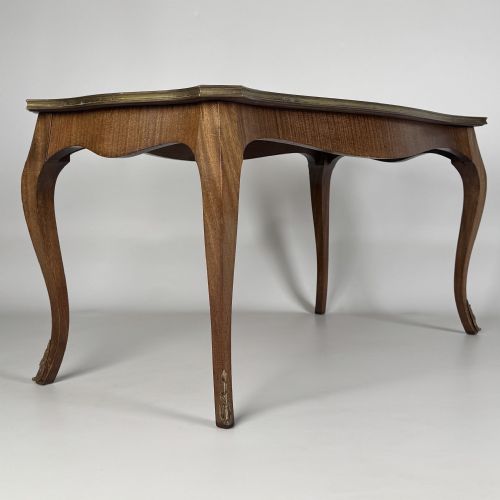 ANTIQUE 20TH CENTURY FRENCH COFFEE TABLE IN MAHOGANY - ADDITIONAL PHOTO 3