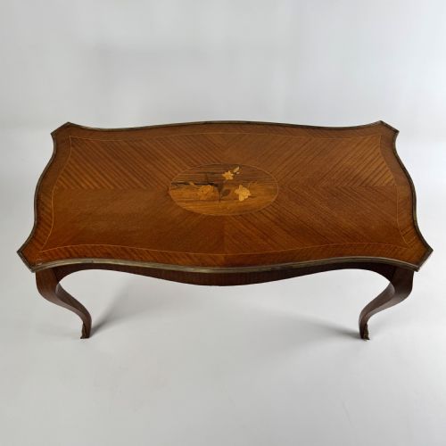 ANTIQUE 20TH CENTURY FRENCH COFFEE TABLE IN MAHOGANY - ADDITIONAL PHOTO 8
