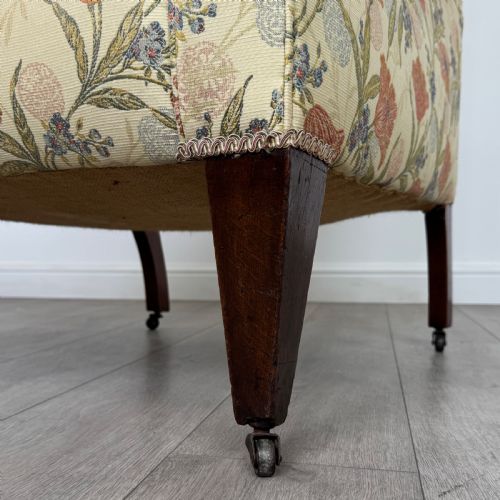 ANTIQUE 19TH CENTURY WINGBACK ARMCHAIR IN MAHOGANY - ADDITIONAL PHOTO 10
