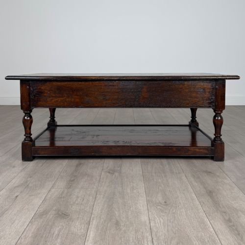 ANTIQUE 20TH CENTURY FINE QUALITY OAK COFFEE TABLE - ADDITIONAL PHOTO 4