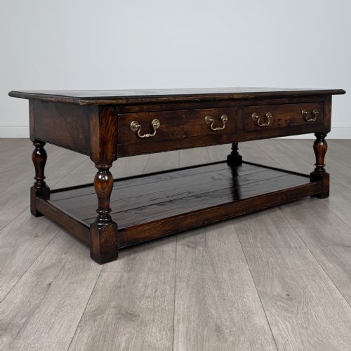 ANTIQUE 20TH CENTURY FINE QUALITY OAK COFFEE TABLE - ADDITIONAL PHOTO 7