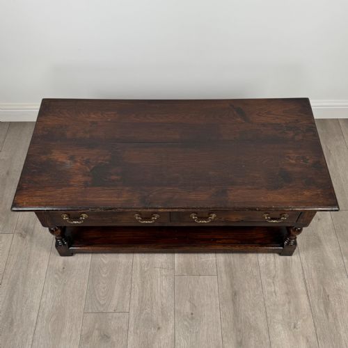 ANTIQUE 20TH CENTURY FINE QUALITY OAK COFFEE TABLE - ADDITIONAL PHOTO 8