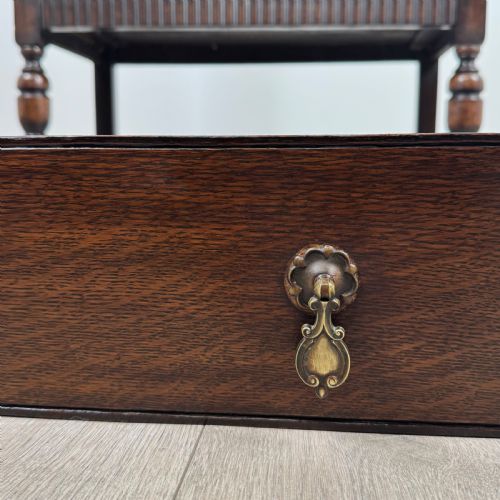 ANTIQUE 20TH CENTURY GOOD QUALITY BUREAU IN OAK - ADDITIONAL PHOTO 12