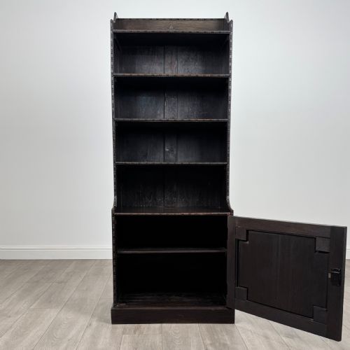 ANTIQUE 20TH CENTURY OPEN BOOKCASE IN OAK - ADDITIONAL PHOTO 1