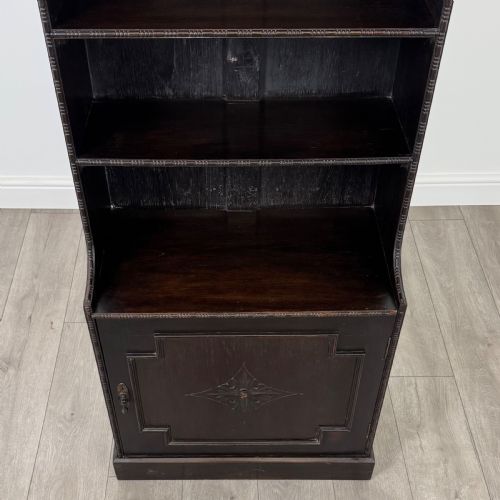 ANTIQUE 20TH CENTURY OPEN BOOKCASE IN OAK - ADDITIONAL PHOTO 10