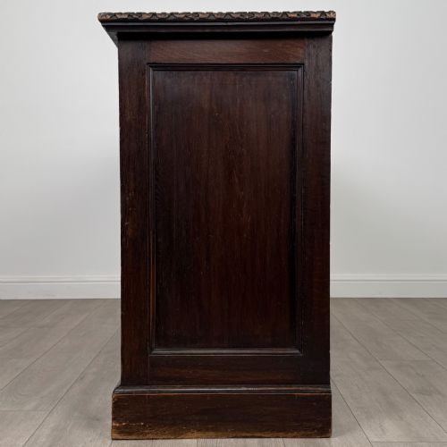 ANTIQUE 19TH CENTURY GOOD QUALITY CARVED OAK SIDEBOARD - ADDITIONAL PHOTO 3