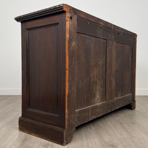ANTIQUE 19TH CENTURY GOOD QUALITY CARVED OAK SIDEBOARD - ADDITIONAL PHOTO 4