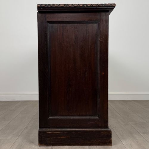 ANTIQUE 19TH CENTURY GOOD QUALITY CARVED OAK SIDEBOARD - ADDITIONAL PHOTO 7