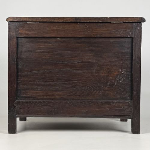 ANTIQUE 19TH CENTURY CARVED OAK STORAGE BOX - ADDITIONAL PHOTO 4