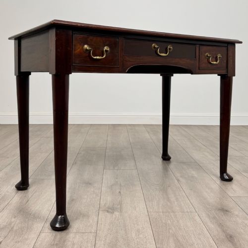 ANTIQUE 18TH CENTURY QUALITY WRITING TABLE IN MAHOGANY - ADDITIONAL PHOTO 7