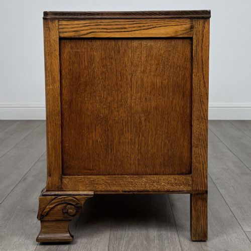 ANTIQUE 20TH CENTURY LOW CHEST OF DRAWERS IN OAK - ADDITIONAL PHOTO 2
