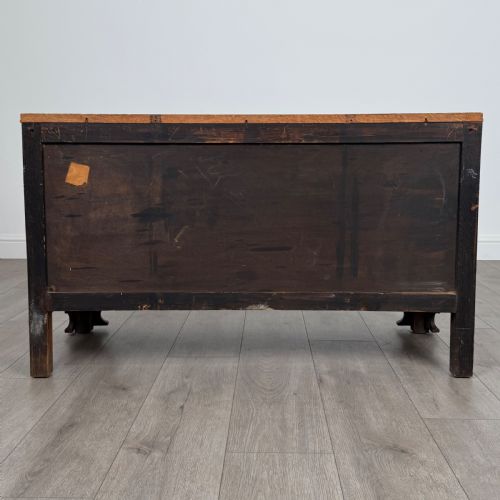 ANTIQUE 20TH CENTURY LOW CHEST OF DRAWERS IN OAK - ADDITIONAL PHOTO 4