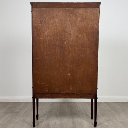 ANTIQUE 20TH CENTURY INLAID DISPLAY CABINET IN MAHOGANY - ADDITIONAL PHOTO 6