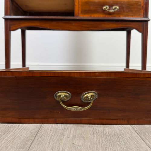 ANTIQUE 20TH CENTURY INLAID DISPLAY CABINET IN MAHOGANY - ADDITIONAL PHOTO 12