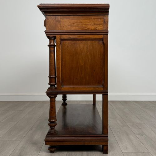 ANTIQUE 19TH CENTURY FRENCH MARBLE TOP BUFFET IN WALNUT - ADDITIONAL PHOTO 3