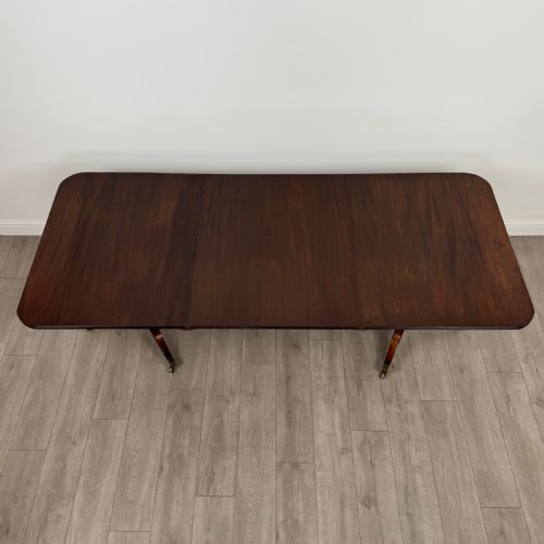 ANTIQUE 20TH CENTURY TWIN PEDESTAL DINING TABLE IN MAHOGANY - ADDITIONAL PHOTO 6