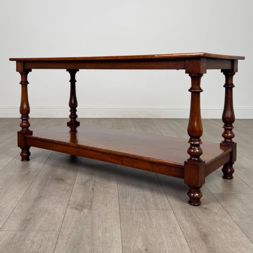 ANTIQUE 19TH CENTURY GOOD QUALITY COFFEE TABLE IN MAHOGANY - ADDITIONAL PHOTO 1