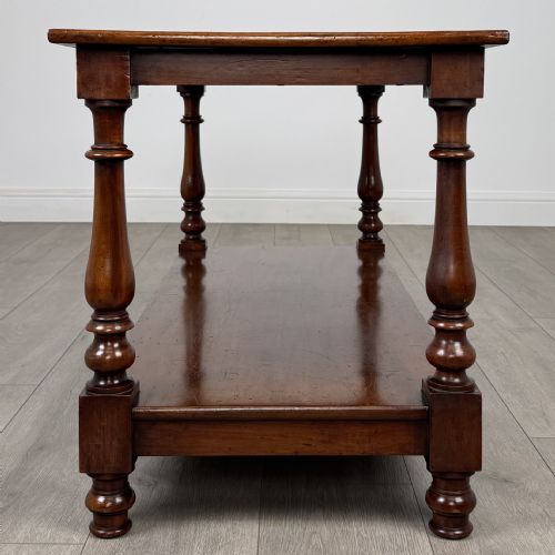 ANTIQUE 19TH CENTURY GOOD QUALITY COFFEE TABLE IN MAHOGANY - ADDITIONAL PHOTO 2