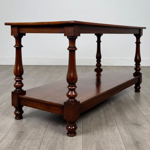 ANTIQUE 19TH CENTURY GOOD QUALITY COFFEE TABLE IN MAHOGANY - ADDITIONAL PHOTO 3