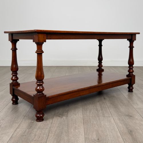 ANTIQUE 19TH CENTURY GOOD QUALITY COFFEE TABLE IN MAHOGANY - ADDITIONAL PHOTO 7