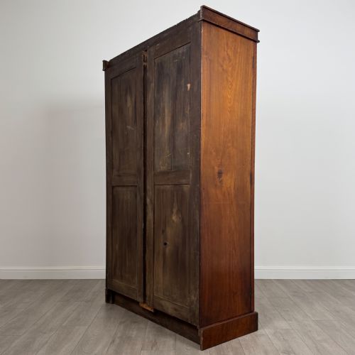 ANTIQUE 19TH CENTURY FINE QUALITY BURR WALNUT WARDROBE - ADDITIONAL PHOTO 6