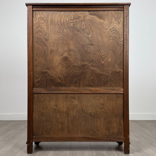 ANTIQUE 20TH CENTURY GOOD QUALITY DISPLAY CABINET IN OAK - ADDITIONAL PHOTO 6