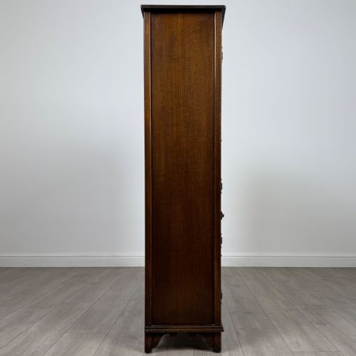 ANTIQUE 20TH CENTURY GOOD QUALITY DISPLAY CABINET IN OAK - ADDITIONAL PHOTO 8