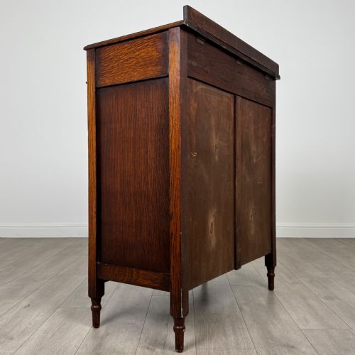 ANTIQUE 20TH CENTURY GOOD QUALITY OAK CHEST OF DRAWERS - ADDITIONAL PHOTO 4