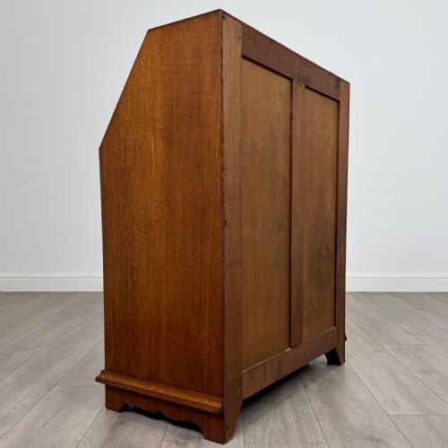 ANTIQUE 20TH CENTURY GOOD QUALITY OAK BUREAU - ADDITIONAL PHOTO 4