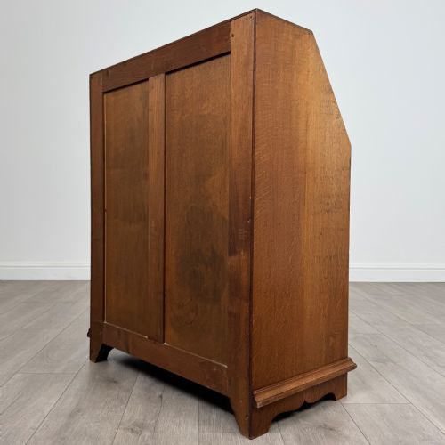 ANTIQUE 20TH CENTURY GOOD QUALITY OAK BUREAU - ADDITIONAL PHOTO 6