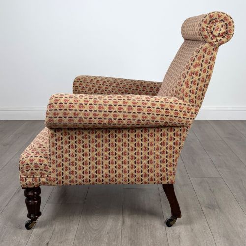 ANTIQUE 19TH CENTURY GOOD QUALITY ARMCHAIR IN MAHOGANY - ADDITIONAL PHOTO 1