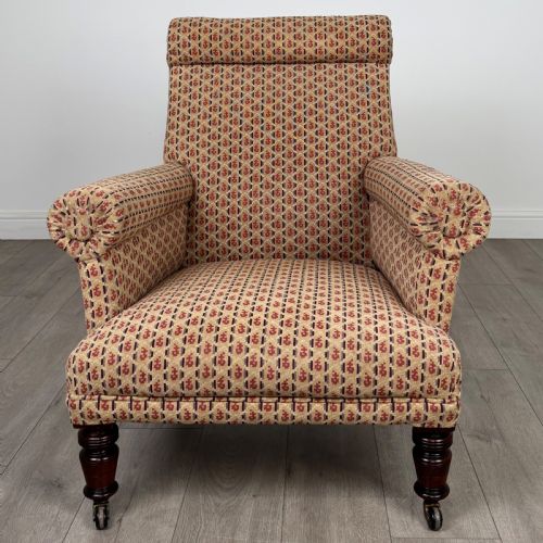 ANTIQUE 19TH CENTURY GOOD QUALITY ARMCHAIR IN MAHOGANY - ADDITIONAL PHOTO 7