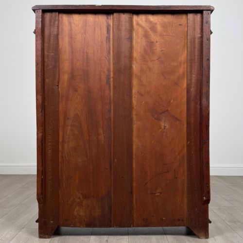 ANTIQUE 19TH CENTURY CARVED OAK OPEN BOOKCASE - ADDITIONAL PHOTO 5