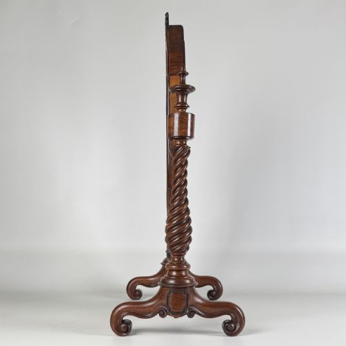 ANTIQUE 19TH CENTURY FINE QUALITY DRESSING MIRROR IN WALNUT - ADDITIONAL PHOTO 3