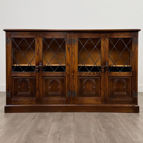 VINTAGE 20TH CENTURY FINE QUALITY BOOKCASE IN OAK - ADDITIONAL PHOTO 1