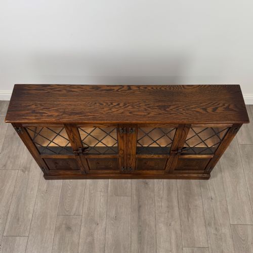 VINTAGE 20TH CENTURY FINE QUALITY BOOKCASE IN OAK - ADDITIONAL PHOTO 10