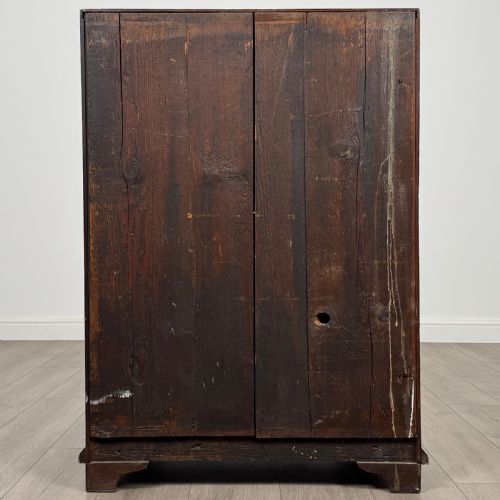 ANTIQUE 19TH CENTURY GOOD QUALITY SMALL OAK BUREAU - ADDITIONAL PHOTO 5