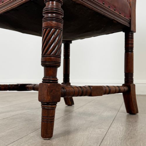ANTIQUE 19TH CENTURY SET OF 6 WALNUT DINING CHAIRS - ADDITIONAL PHOTO 6