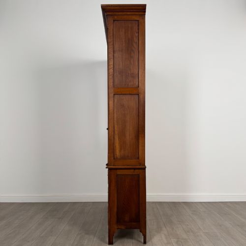 ANTIQUE 19TH CENTURY UNIQUE SECRETAIRE BOOKCASE IN OAK - ADDITIONAL PHOTO 4