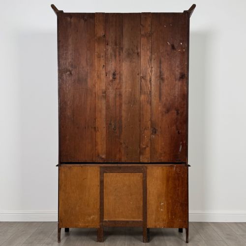 ANTIQUE 19TH CENTURY UNIQUE SECRETAIRE BOOKCASE IN OAK - ADDITIONAL PHOTO 6
