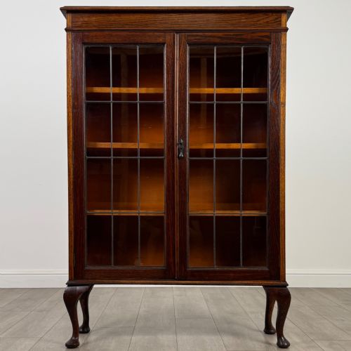 ANTIQUE 20TH CENTURY GOOD QUALITY CABINET IN OAK - ADDITIONAL PHOTO 1