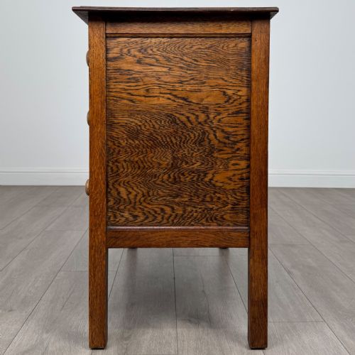 ANTIQUE 20TH CENTURY GOLDEN OAK CHEST OF DRAWERS - ADDITIONAL PHOTO 2